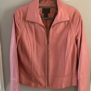 Pink leather jacket